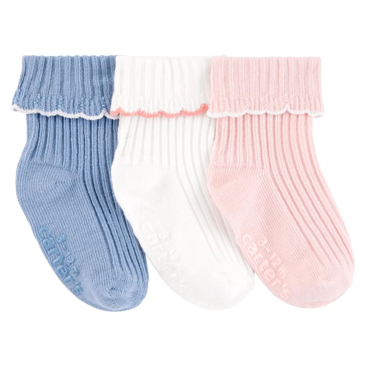 CARTER'S - Pack 3 Pares Calcetines Algodón Bebé Niña Carter's