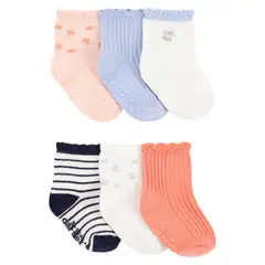 CARTER'S - Calcetines Pack 6 Pares Bebé Niña