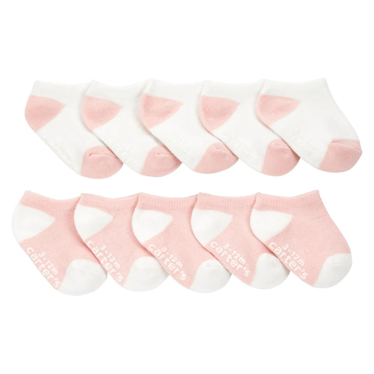 CARTER'S - Pack 10 Pares Calcetines Algodón Bebé Niña Carter's