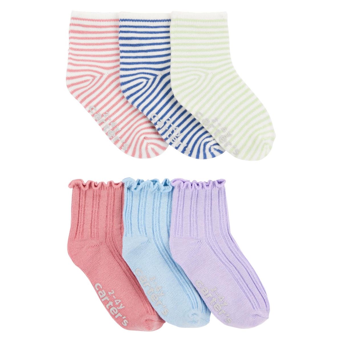 CARTER'S - Pack 6 Pares Calcetines Algodón Niña Carter's