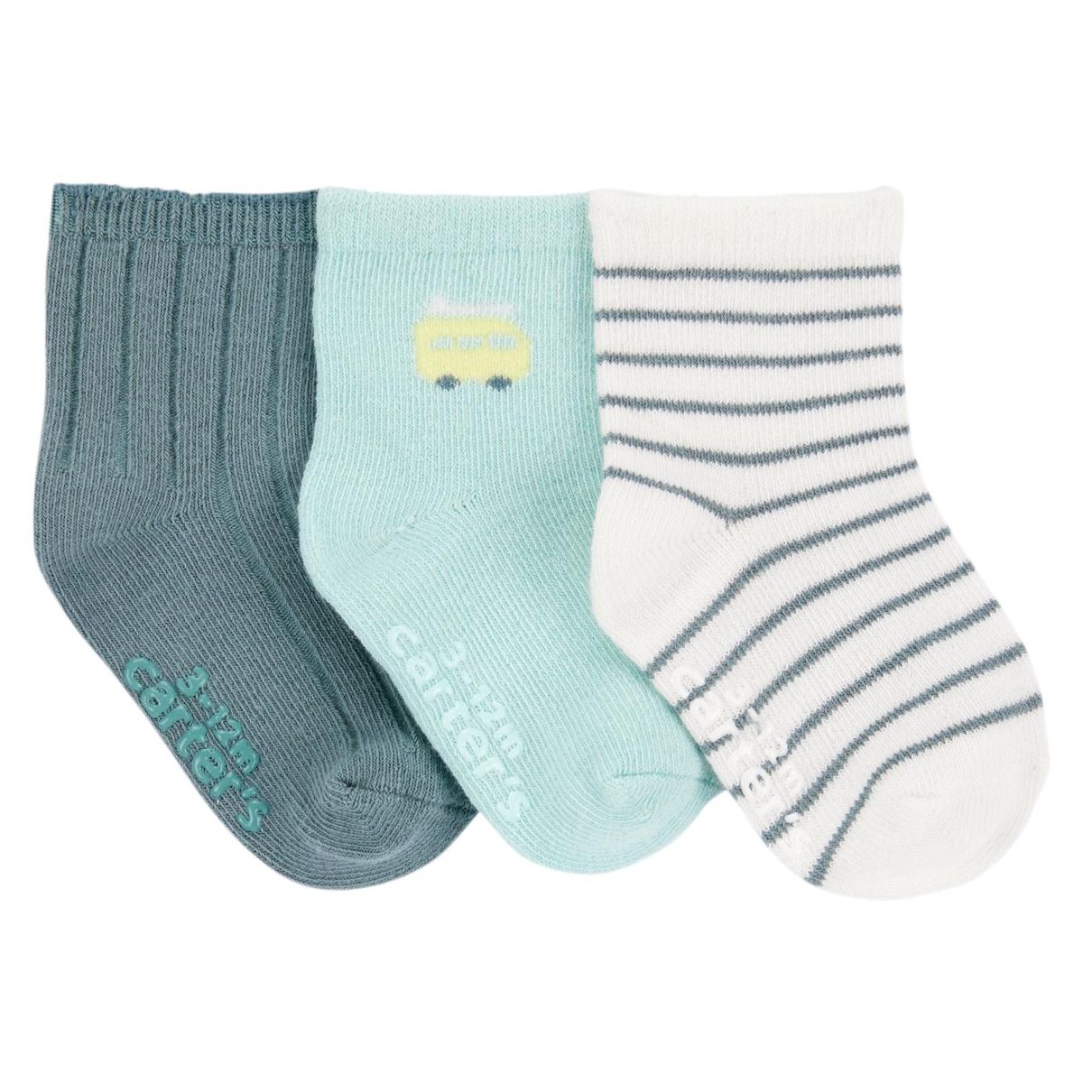 CARTER'S - Pack 3 Pares Calcetines Algodón Bebé Niño Carter's