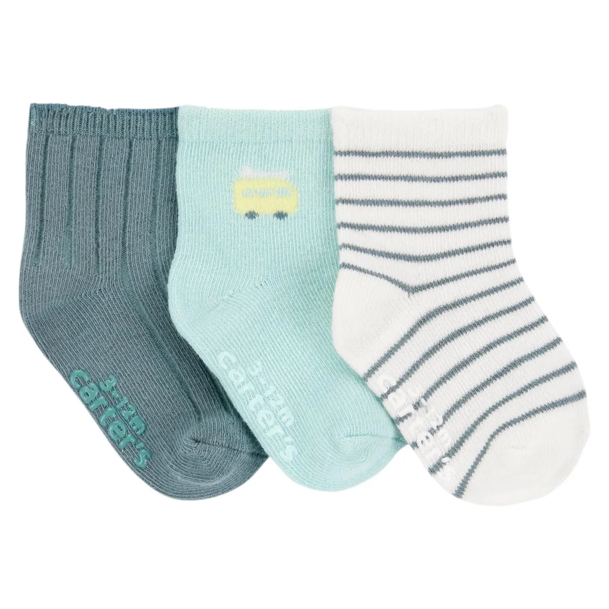 CARTER'S - Pack 3 Pares Calcetines Algodón Bebé Niño Carter's