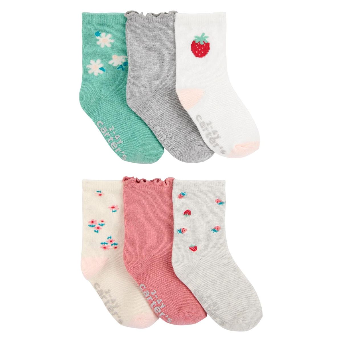CARTER'S - Pack 6 Pares Calcetines Algodón Niña Carter's