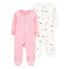 CARTER'S - Pijama Algodón Pack 2 Unidades Bebé Niña