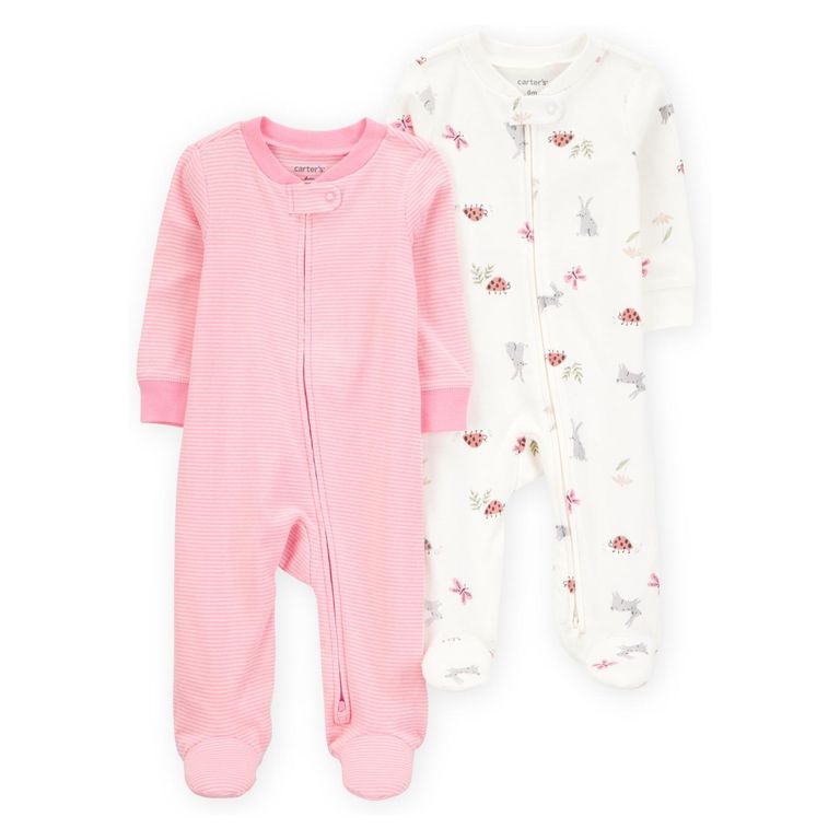 Pijama Algodón Pack 2 Unidades Bebé Niña