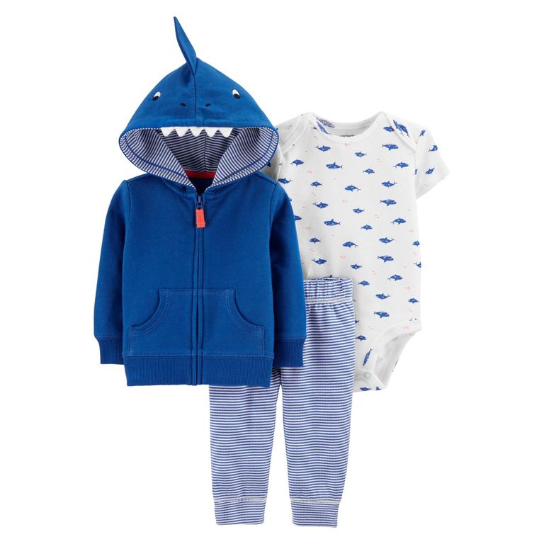 Conjunto 3 piezas Poleron, Pantalón y Body Bebé Niño