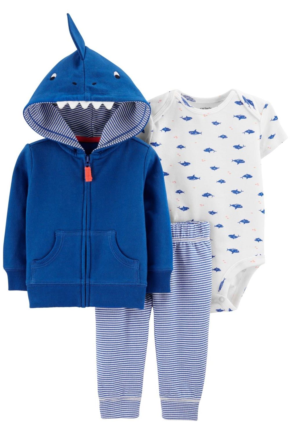 CARTER'S - Conjunto 3 piezas Poleron, Pantalón y Body Bebé Niño Carter's