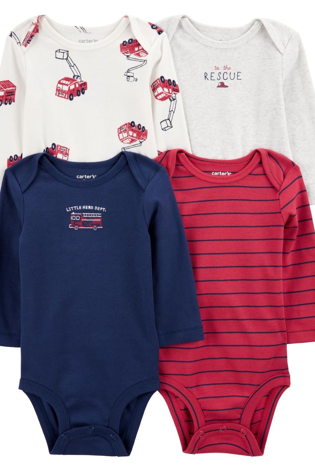 CARTER'S - Pack de Bodys Algodón 4 unidades Bebé Niño Carter's
