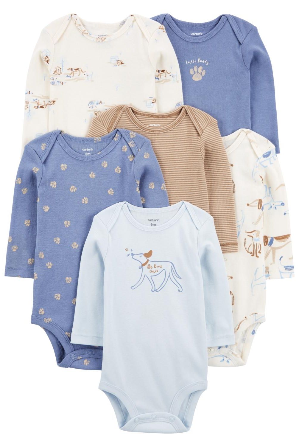 CARTER'S - Pack de Bodys Algodón 6 unidades Bebé Niño Carter's