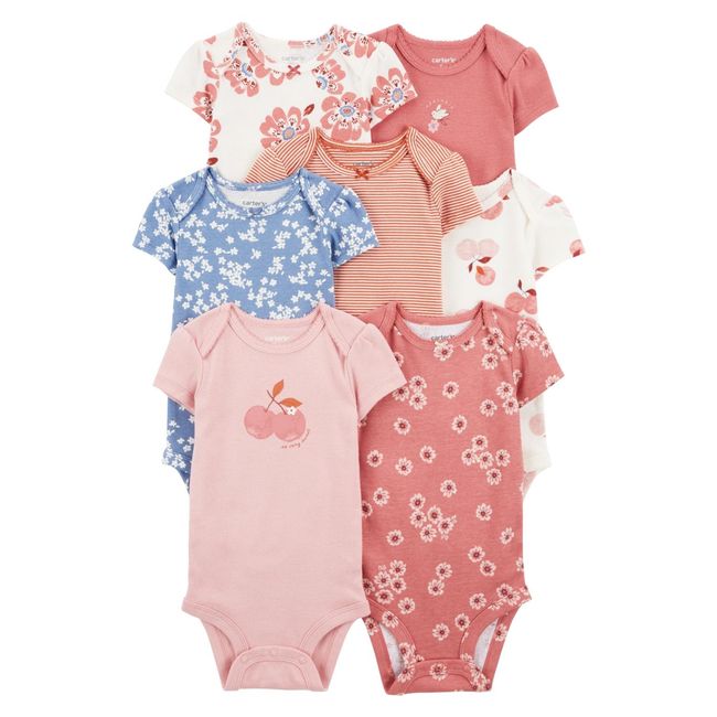 CARTER'S - Pack 7 Bodys Estampados Algodón Bebé Niña Carter's