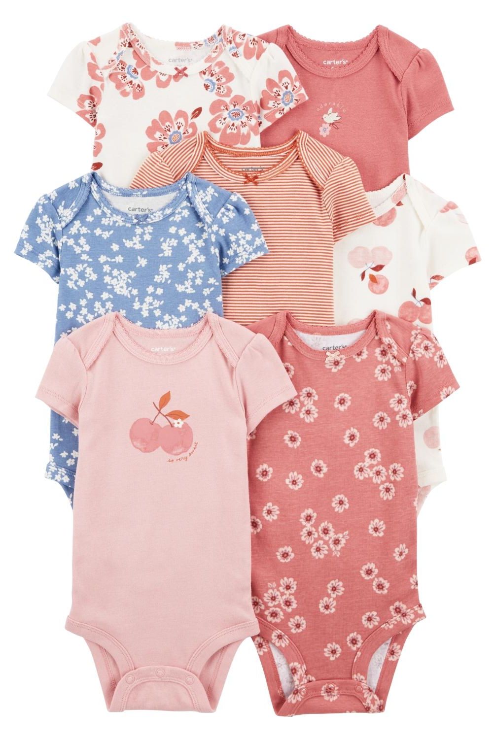 CARTER'S - Pack de Bodys Algodón 7 unidades Bebé Niña Carter's