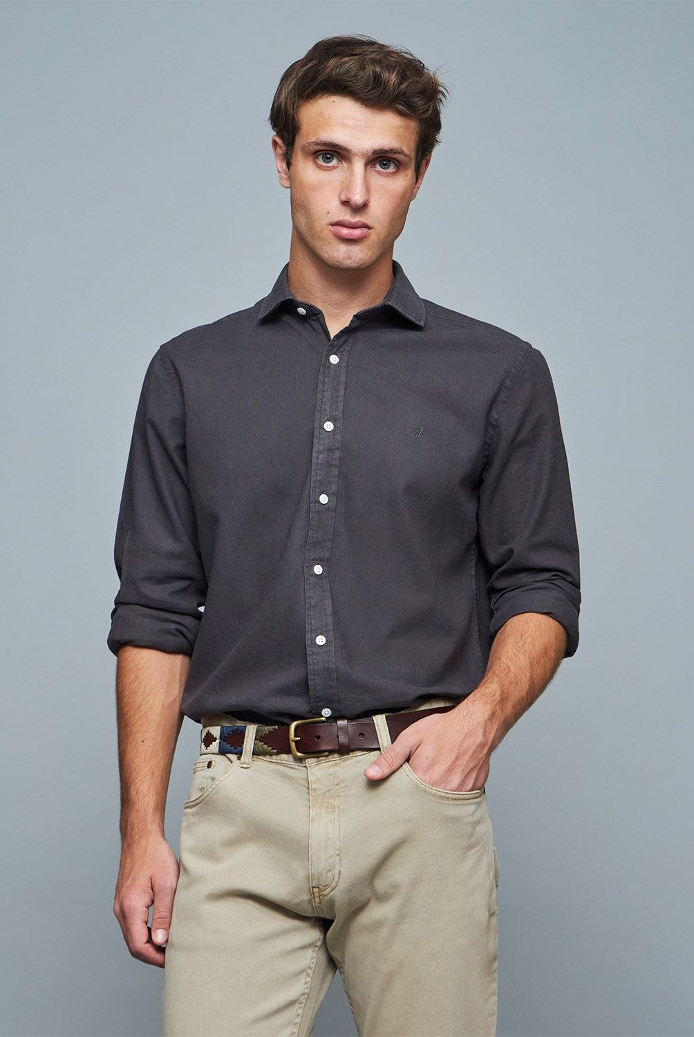 SAVILLE ROW - Camisa Manga Corta Lino Hombre Saville Row