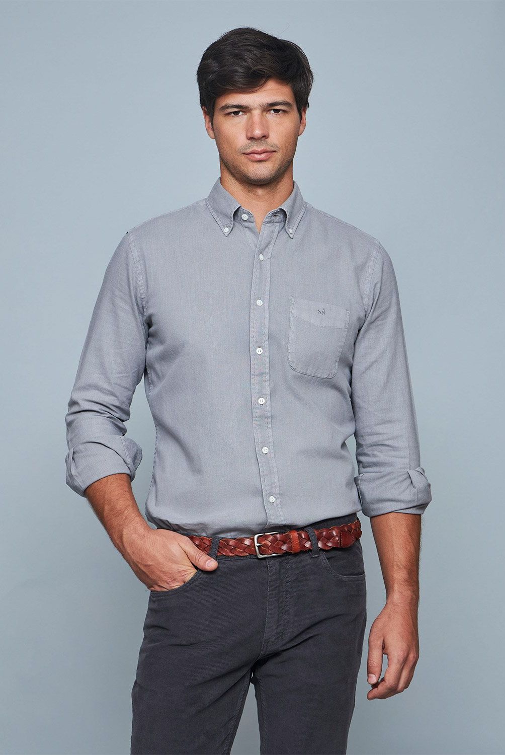 SAVILLE ROW - Camisa Manga Corta Lino Hombre Saville Row