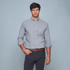 SAVILLE ROW - Camisa Manga Corta Lino Hombre