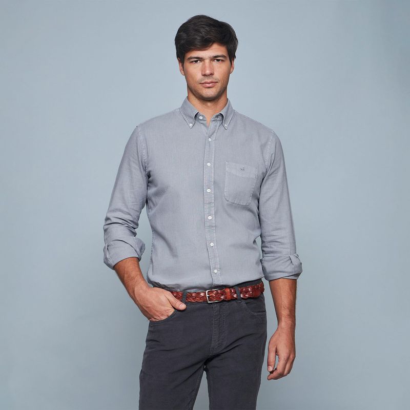 SAVILLE ROW - Camisa Manga Larga Lino Hombre Saville Row