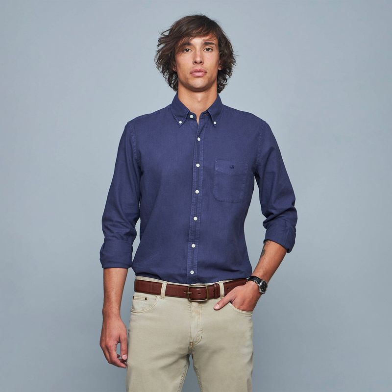 SAVILLE ROW - Camisa Manga Larga Lino Hombre Saville Row