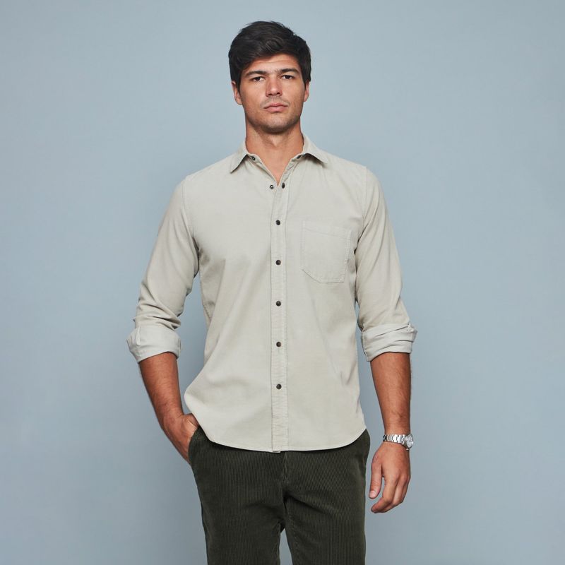 SAVILLE ROW - Camisa Manga Larga Cotelé Hombre Saville Row