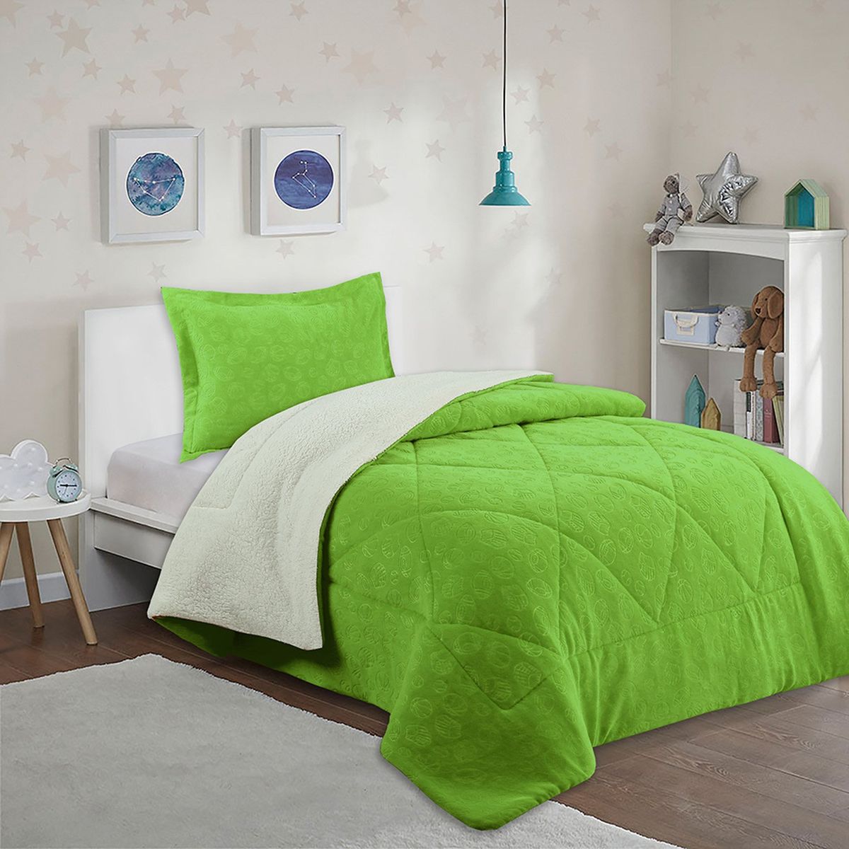 DORAL - Cubrecama Infantil Sherpa 1,5 Plazas Doral