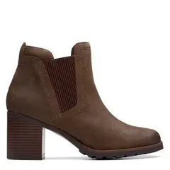 CLARKS - Botín Mujer Cuero Verde