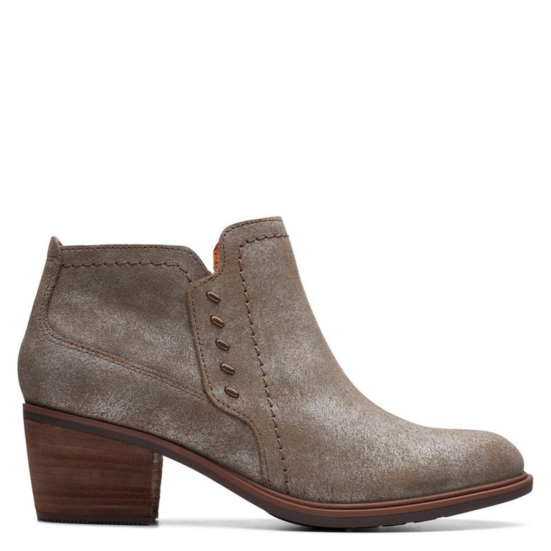 CLARKS - Botín Mujer Cuero Beige Clarks