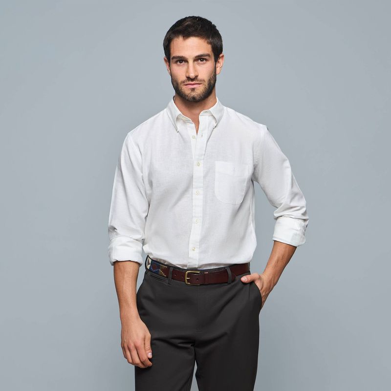 SAVILLE ROW - Camisa Manga Larga Lino Hombre Saville Row