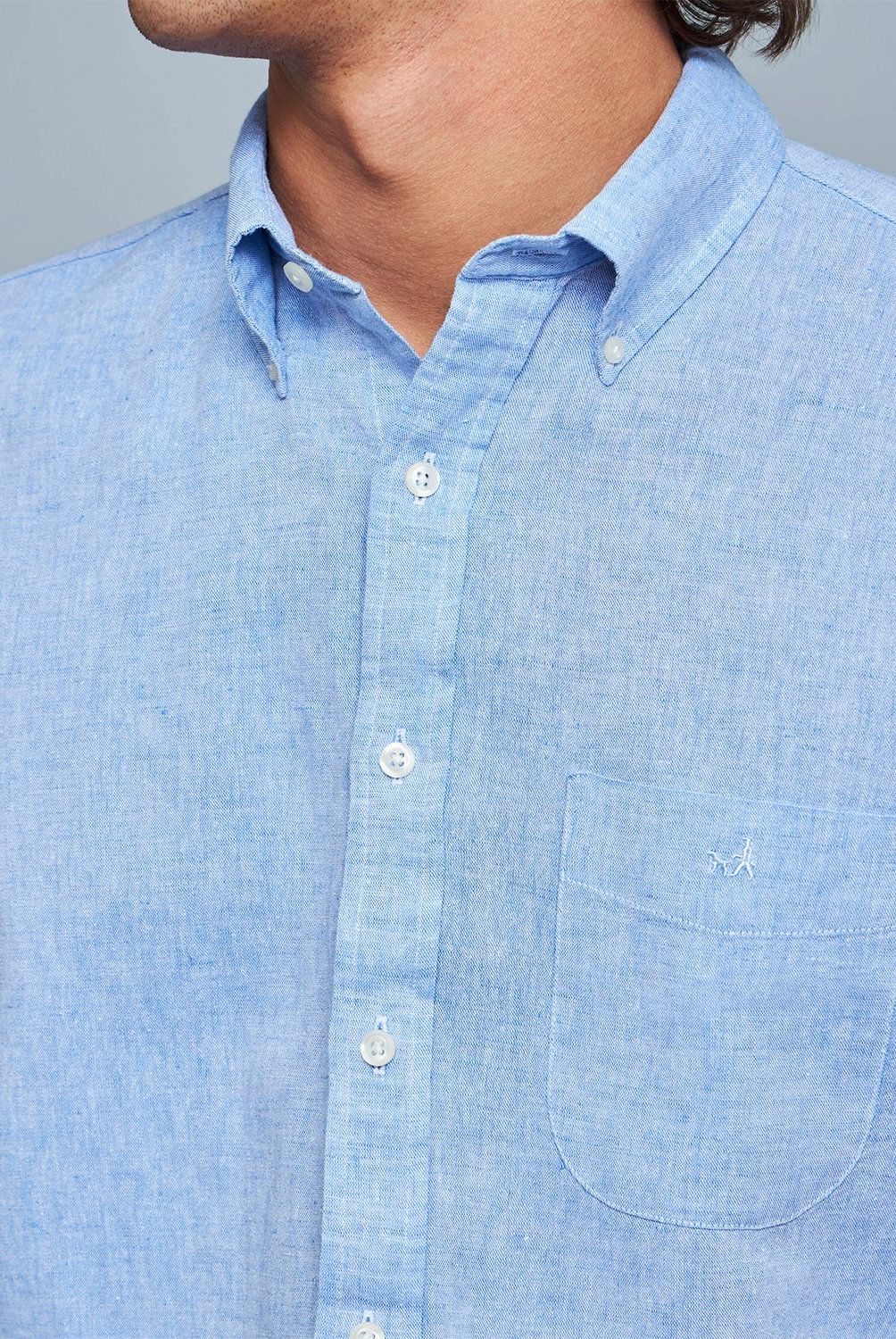 SAVILLE ROW - Camisa Manga Corta Lino Hombre Saville Row