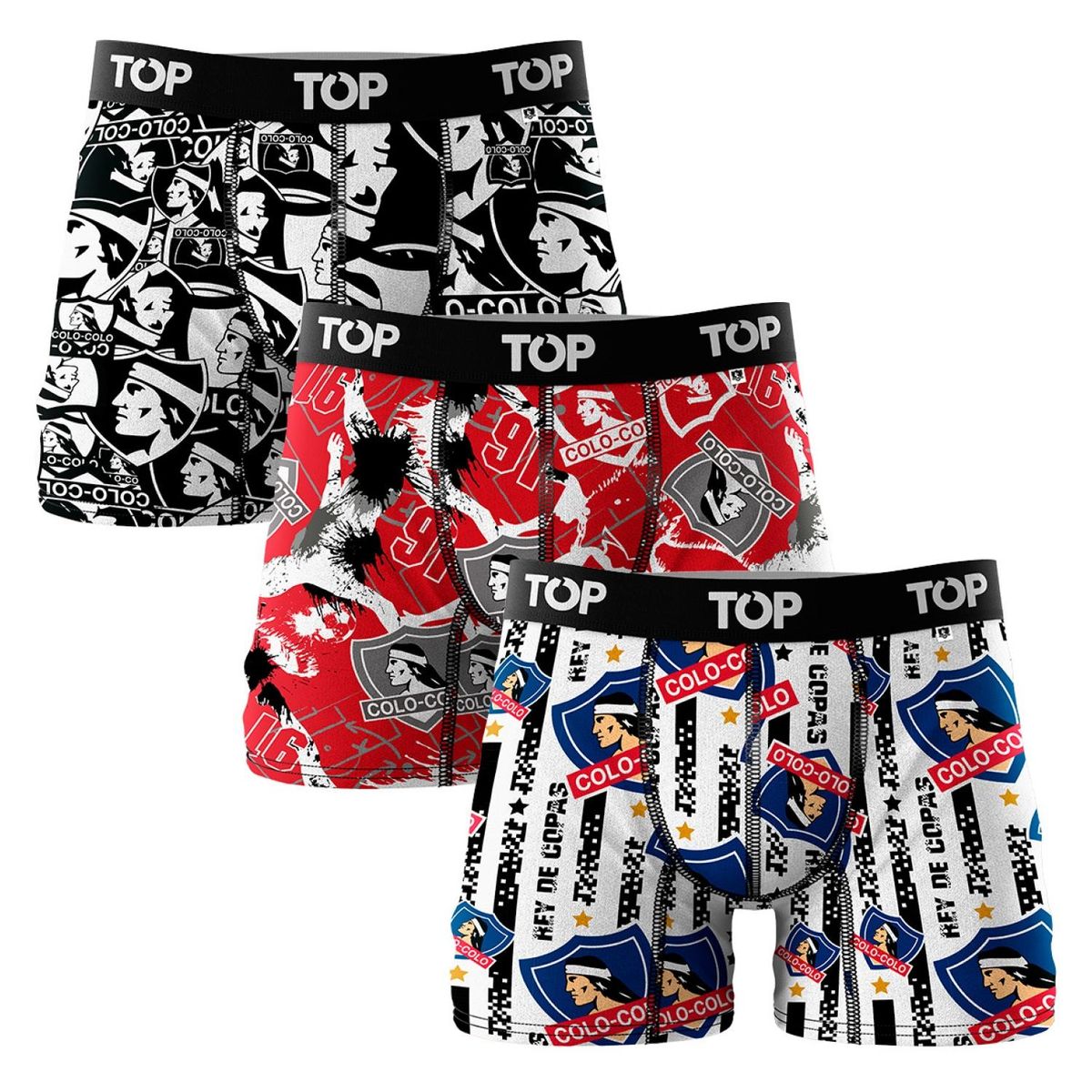 TOP - Pack De 3 Boxers Medio Hombre Top