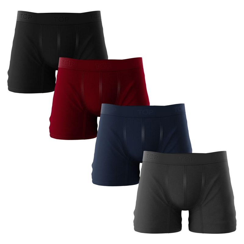 TOP - Pack De 4 Boxers Medio Hombre Top