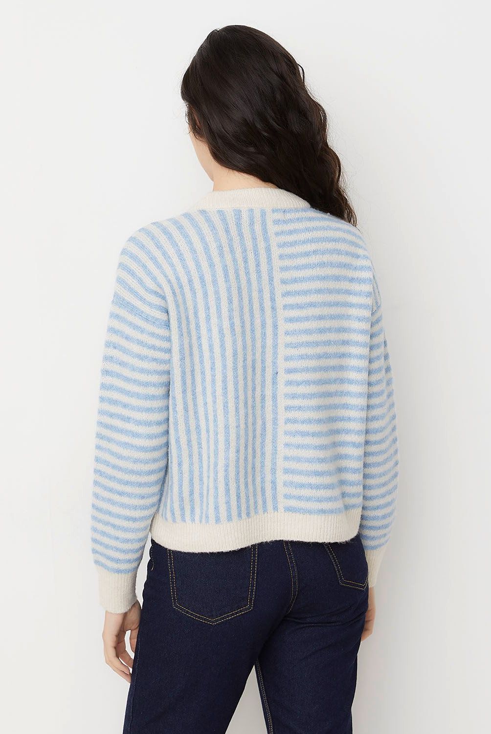VERO MODA - Chaleco Rayas Cuello Redondo Mujer Vero Moda