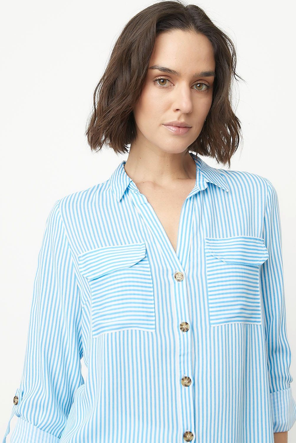 VERO MODA - Blusa Manga Larga Botones  Mujer Vero Moda