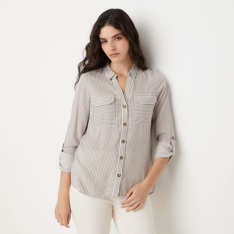 VERO MODA - Blusa Manga Larga Botones  Mujer Vero Moda