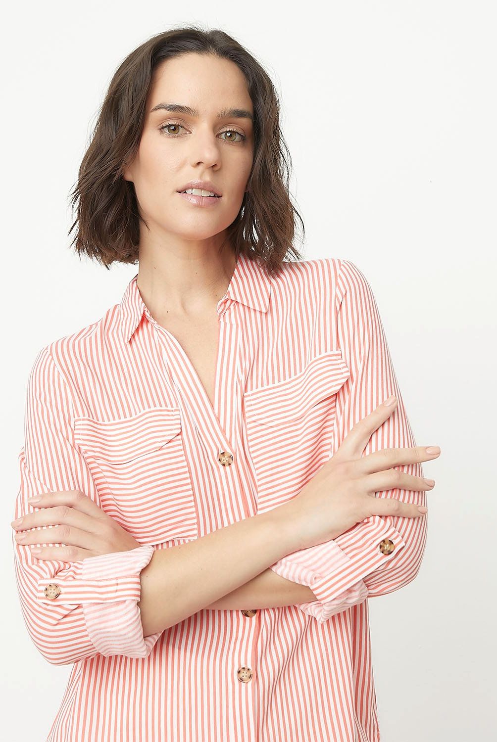 VERO MODA - Blusa Manga Larga Botones  Mujer Vero Moda