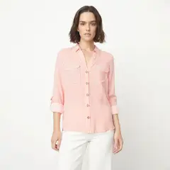 VERO MODA - Blusa Manga Larga Botones Mujer