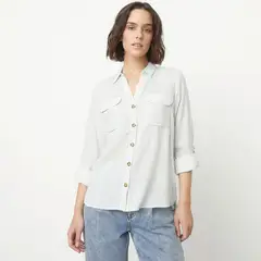 VERO MODA - Blusa Manga Larga Botones Mujer