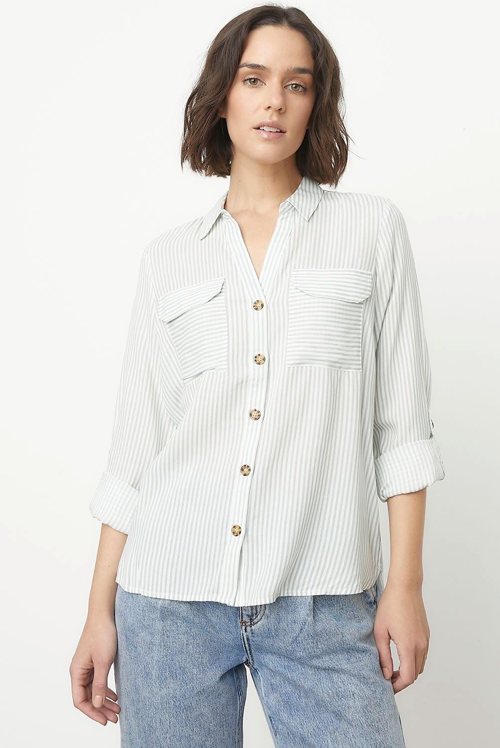 VERO MODA - Blusa Manga Larga Botones  Mujer Vero Moda