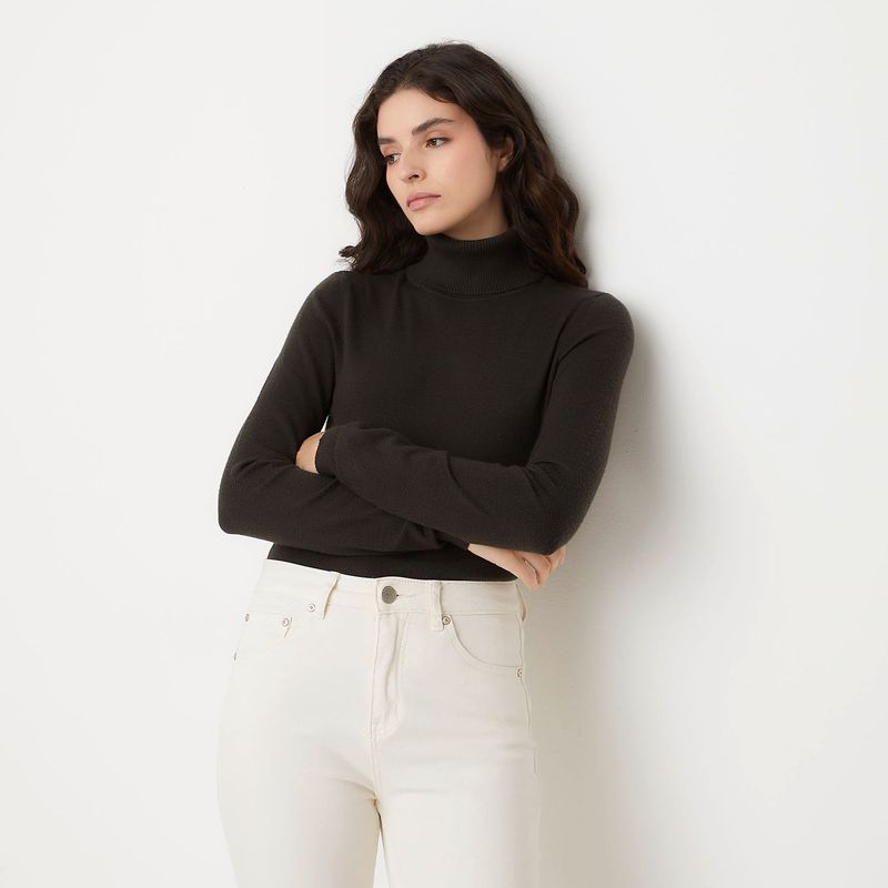 VERO MODA - Sweater Manga Larga Cuello Alto Mujer Vero Moda
