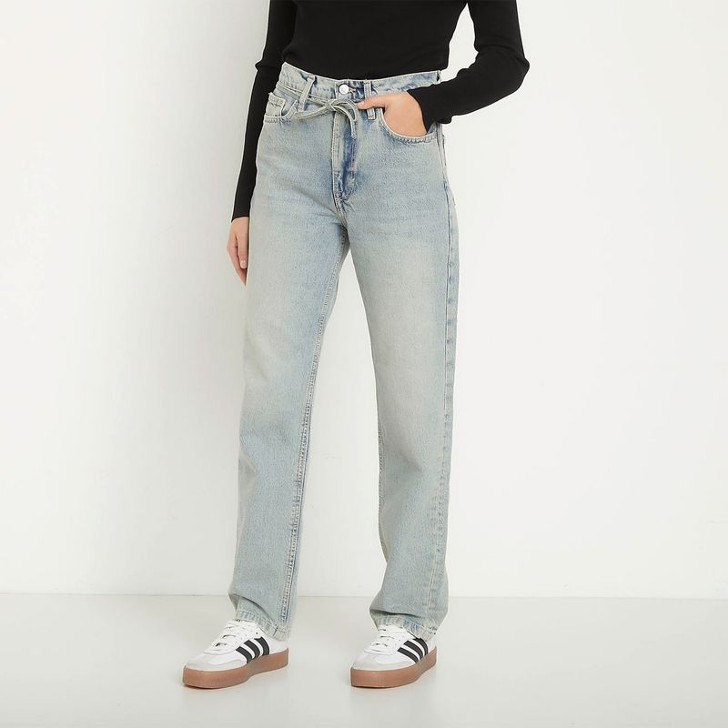 ONLY - Jeans Straight Alto Mujer Only