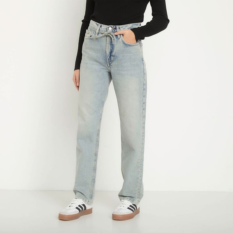 ONLY - Jeans Straight Alto Mujer Only