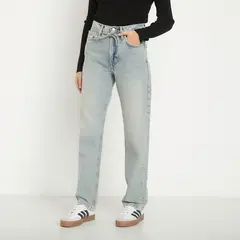 ONLY - Jeans Straight Alto Mujer
