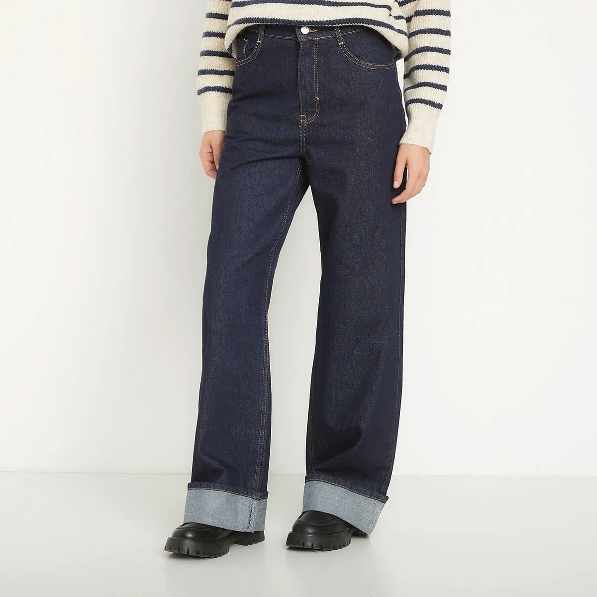 ONLY - Jeans Wide Leg Alto Mujer Only