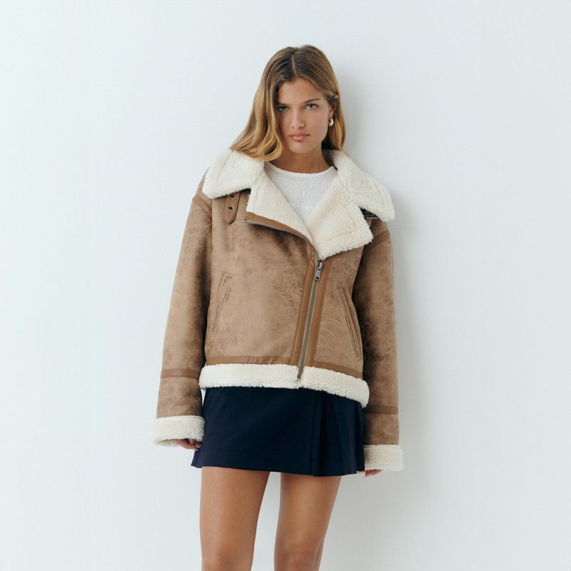 BROWNIE - Chaqueta Doblefaz Efecto Piel Mujer Brownie
