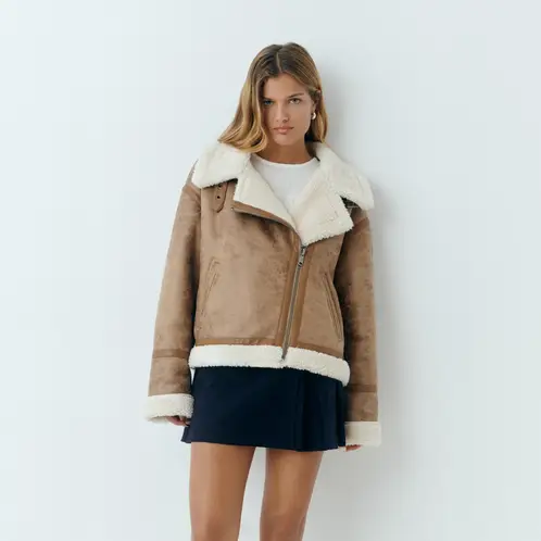 BROWNIE - Chaqueta Doblefaz Efecto Piel Mujer