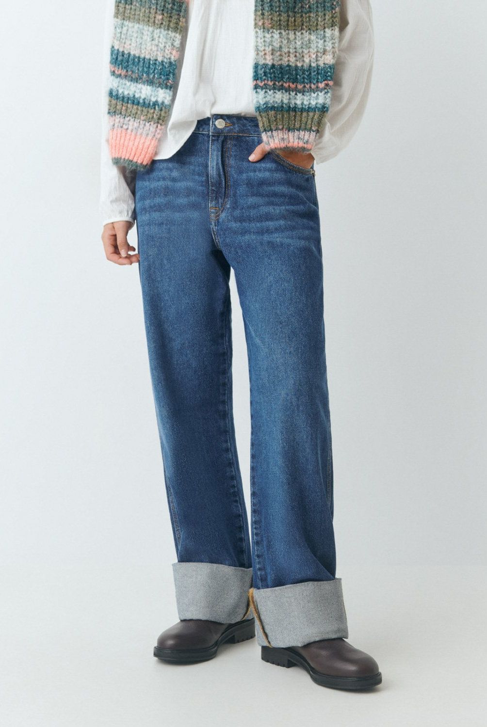 BROWNIE - Jeans Bajo Vuelta Mujer Brownie