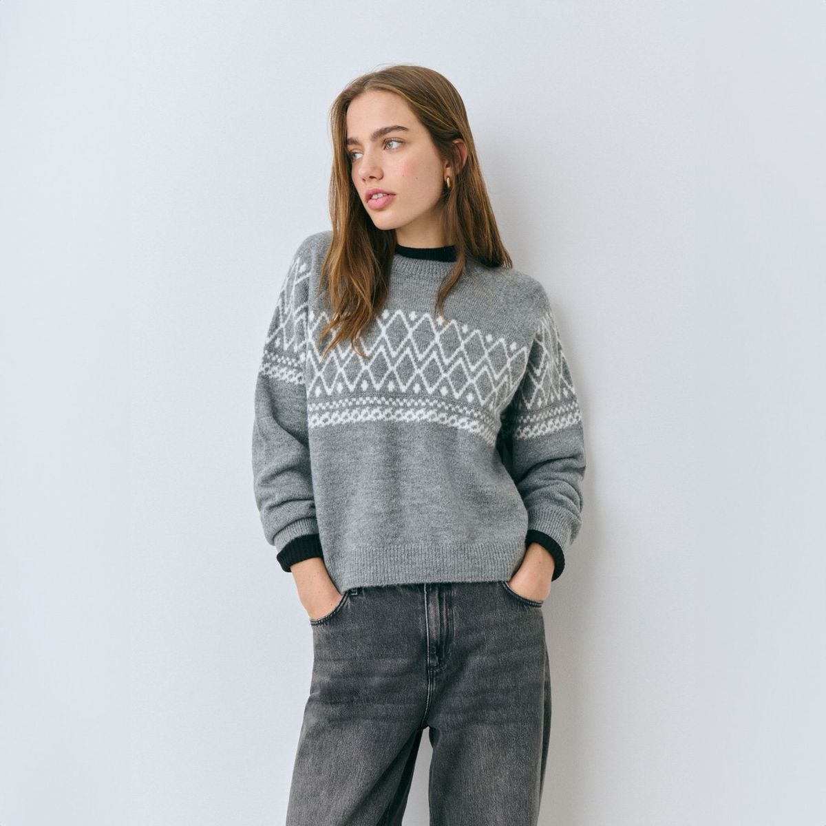 BROWNIE - Sweater Jacquard Mujer Brownie
