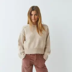 BROWNIE - Sweater Basico Jaspeado Mujer