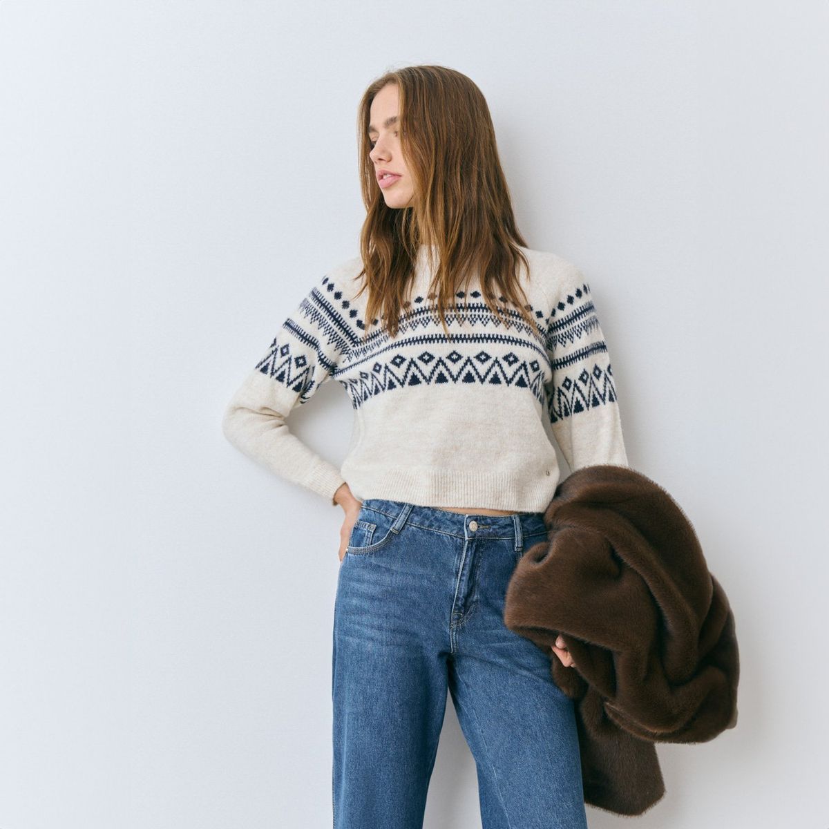 BROWNIE - Sweater Jacquard Mujer Brownie