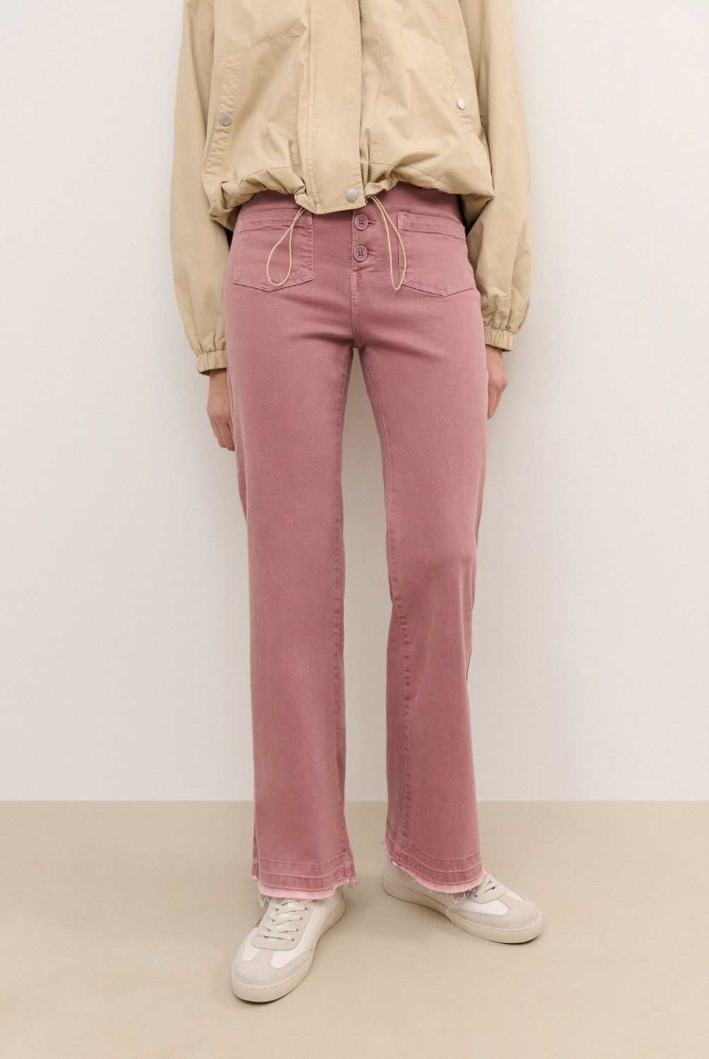 BROWNIE - Pantalón Culotte Botones Frontales Mujer Brownie