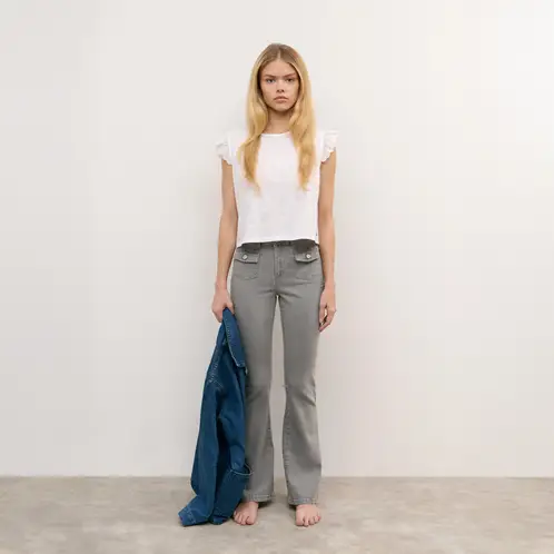 BROWNIE - Jeans Bolsillos Frontales Mujer
