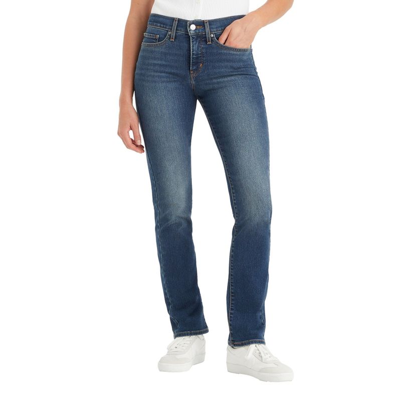 LEVIS - Jeans Straight Tiro Medio Mujer Levis