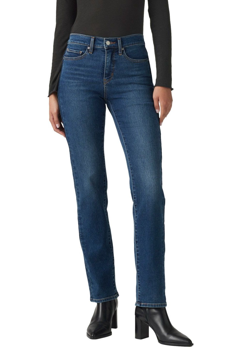 LEVIS - Jeans Straight Tiro Medio Mujer Levis